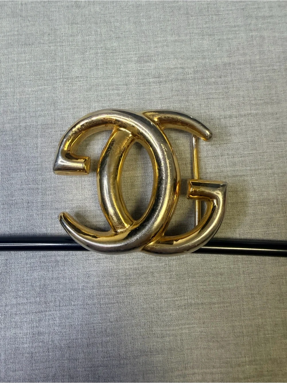 Gucci Double G Logo Buckle in Gold and Silver Tones